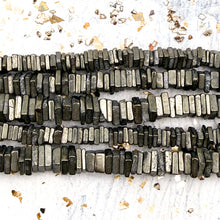 Load image into Gallery viewer, Pyrite Square Heishi Strand - Tucson Find
