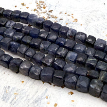 Load image into Gallery viewer, Faceted Iolite Cube Bead Strand - Tucson Find

