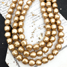 Load image into Gallery viewer, 8mm Swarovski Vintage Gold Baroque Pearl Strand

