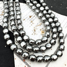 Load image into Gallery viewer, Pre Order 8mm Swarovski Grey Baroque Pearl Strand
