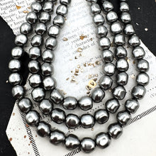 Load image into Gallery viewer, Pre Order 8mm Swarovski Grey Baroque Pearl Strand
