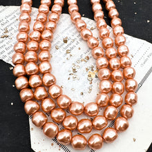 Load image into Gallery viewer, Pre Order 8mm Swarovski Rose Peach Baroque Pearl Strand
