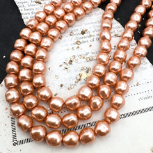Load image into Gallery viewer, Pre Order 8mm Swarovski Rose Peach Baroque Pearl Strand
