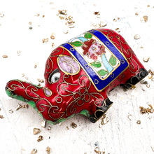 Load image into Gallery viewer, Red Elephant Cloisonné Bead
