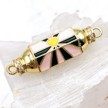 Load image into Gallery viewer, Pastel Pink 18K Gold Plated Radiating Love Link
