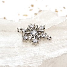 Load image into Gallery viewer, Silver Rhinestone Snowflake Link
