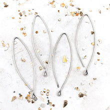 Load image into Gallery viewer, Pre-Order 43mm Antique Silver Open Oval Ear Wires - 2 Pairs
