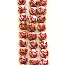 Load image into Gallery viewer, Chickadee Czech Bead Strand with Bright Pink Wash
