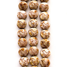Load image into Gallery viewer, Chickadee Czech Bead Strand with Metallic Bronze Wash
