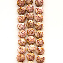 Load image into Gallery viewer, Chickadee Czech Bead Strand with Magenta Wash
