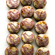 Load image into Gallery viewer, Chickadee Czech Bead Strand with Magenta Wash
