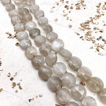 Load image into Gallery viewer, Grey Moonstone Faceted Round Gemstone Bead Strand
