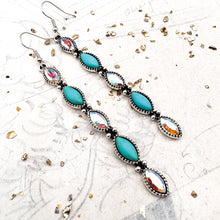 Load image into Gallery viewer, AB Silver Drops Earring Pair
