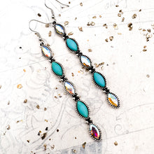 Load image into Gallery viewer, AB Silver Drops Earring Pair
