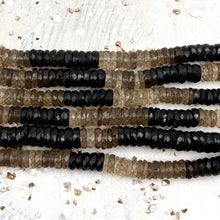 Load image into Gallery viewer, Shaded Smoky Quartz Heishi Gemstone Strand
