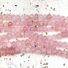 Load image into Gallery viewer, Rose Quartz Rondelle Gemstone Strand
