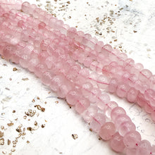 Load image into Gallery viewer, Rose Quartz Rondelle Gemstone Strand
