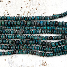 Load image into Gallery viewer, Chrysocolla Rondelle Gemstone Strand
