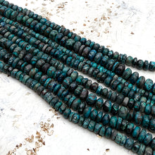 Load image into Gallery viewer, Chrysocolla Rondelle Gemstone Strand
