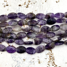 Load image into Gallery viewer, Faceted Amethyst Oval Gemstone Strand
