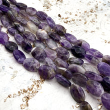 Load image into Gallery viewer, Faceted Amethyst Oval Gemstone Strand

