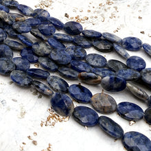 Load image into Gallery viewer, Faceted Sodalite Oval Gemstone Strand
