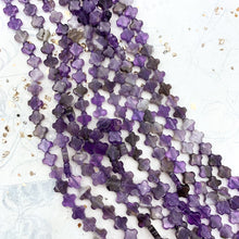 Load image into Gallery viewer, Amethyst Quatrefoil Gemstone Bead Strand - Tucson Find
