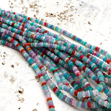Load image into Gallery viewer, Multi Ethiopian Opal Rondelle Gemstone Strand
