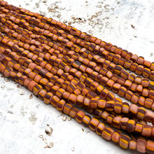 Load image into Gallery viewer, Sunset Striped African Bead Strand
