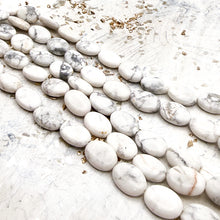 Load image into Gallery viewer, Howlite Oval Gemstone Strand
