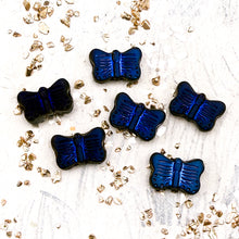 Load image into Gallery viewer, 11x16mm Butterfly Matte Metallic Blue (6pcs)
