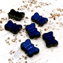 Load image into Gallery viewer, 11x16mm Butterfly Matte Metallic Blue (6pcs)
