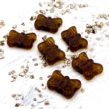 Load image into Gallery viewer, 11x16mm Butterfly Matte Pumpkin with Brown Wash (6pcs)
