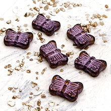 Load image into Gallery viewer, 11x16mm Butterfly Pumpkin with Metallic Pink Wash (6pcs)
