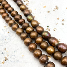Load image into Gallery viewer, 8-10mm Rustic Large Hole Pearl Strand - Tucson Find
