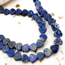Load image into Gallery viewer, Lapis Heart Gemstone Bead Strand - Tucson Find

