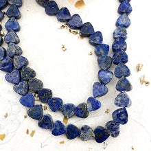 Load image into Gallery viewer, Lapis Heart Gemstone Bead Strand - Tucson Find
