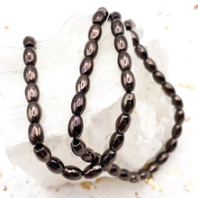 Load image into Gallery viewer, 4x6mm Hematite Rice Bead Strand - Tucson Find
