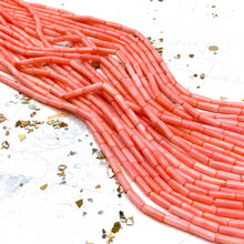Load image into Gallery viewer, Candie's "Pink Coral" Tube Bead Strand
