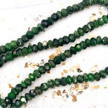 Load image into Gallery viewer, 3x5mm Chrome Diopside Rondelle Gemstone Bead Strand - Tucson Find
