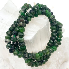 Load image into Gallery viewer, 3x5mm Chrome Diopside Rondelle Gemstone Bead Strand - Tucson Find
