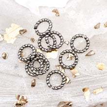 Load image into Gallery viewer, 5mm Antique Silver Twisted Jump Rings - 10pcs
