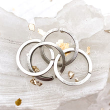 Load image into Gallery viewer, 12mm Square Wire Antique Silver Jump Rings - 4 Pcs
