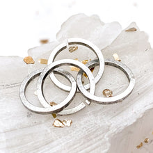 Load image into Gallery viewer, 12mm Square Wire Antique Silver Jump Rings - 4 Pcs
