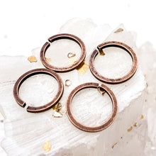 Load image into Gallery viewer, 12mm Square Wire Antique Copper Jump Rings - 4 Pcs

