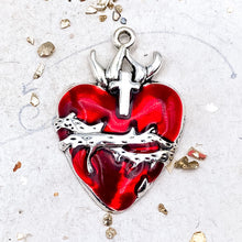 Load image into Gallery viewer, Sacred Heart with Thorns Charm
