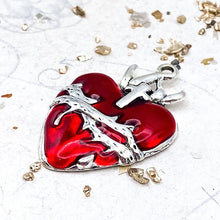 Load image into Gallery viewer, Sacred Heart with Thorns Charm
