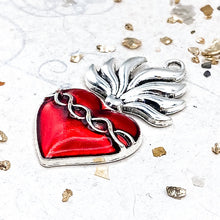 Load image into Gallery viewer, Flaming Heart Charm
