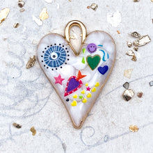 Load image into Gallery viewer, All Seeing Eye Graffiti Heart Pendant
