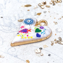 Load image into Gallery viewer, All Seeing Eye Graffiti Heart Pendant
